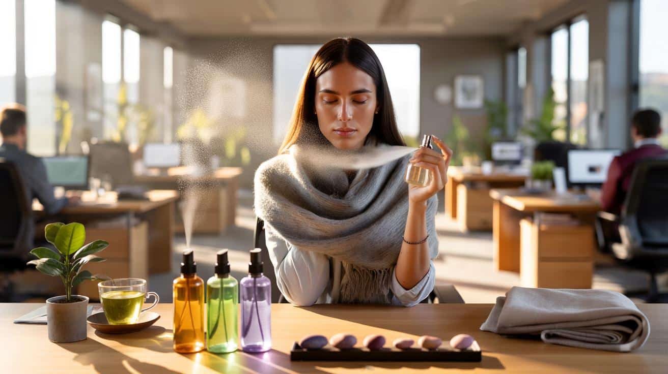 Ansiedad en la oficina: 7 días, 3 sprays y una bufanda para subir el ánimo con fragancias suaves