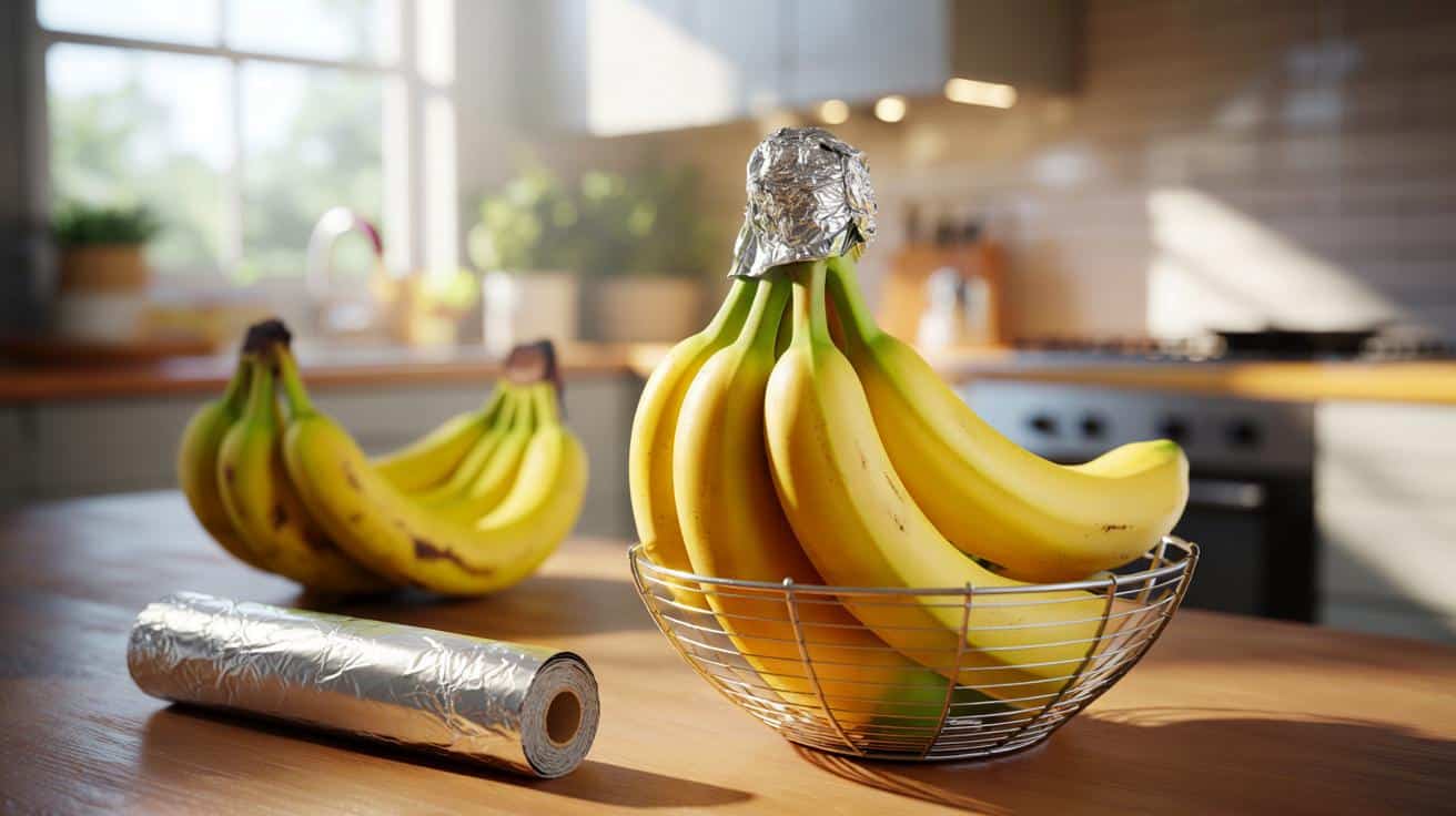 Envuelve la corona con papel de aluminio : ¿cuántos días aguantan tus plátanos sin oscurecerse?