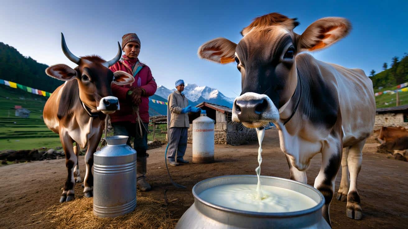 Ganaderos de Nepal al límite: cruzan sus vacas con jersey, de 2 a 20 litros y te afecta hoy
