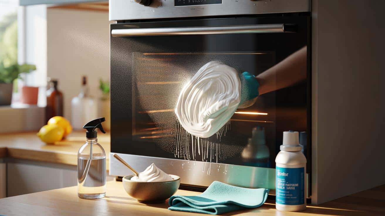 Ni alcohol ni limón: el truco casero que te deja el cristal del horno impecable en 15 minutos