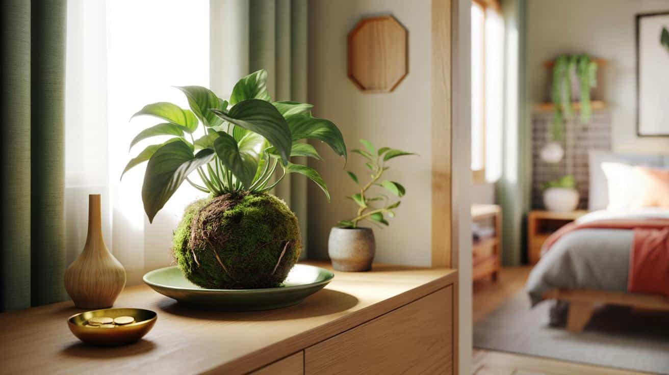 Ni en el baño ni en el dormitorio: el sitio exacto donde tu kokedama atrae dinero y calma en casa