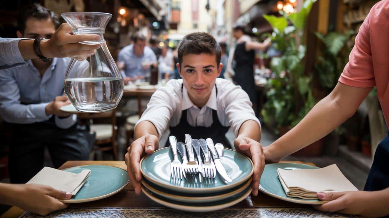 Qué significa que las personas ayuden a los camareros a recoger la mesa, según la psicología