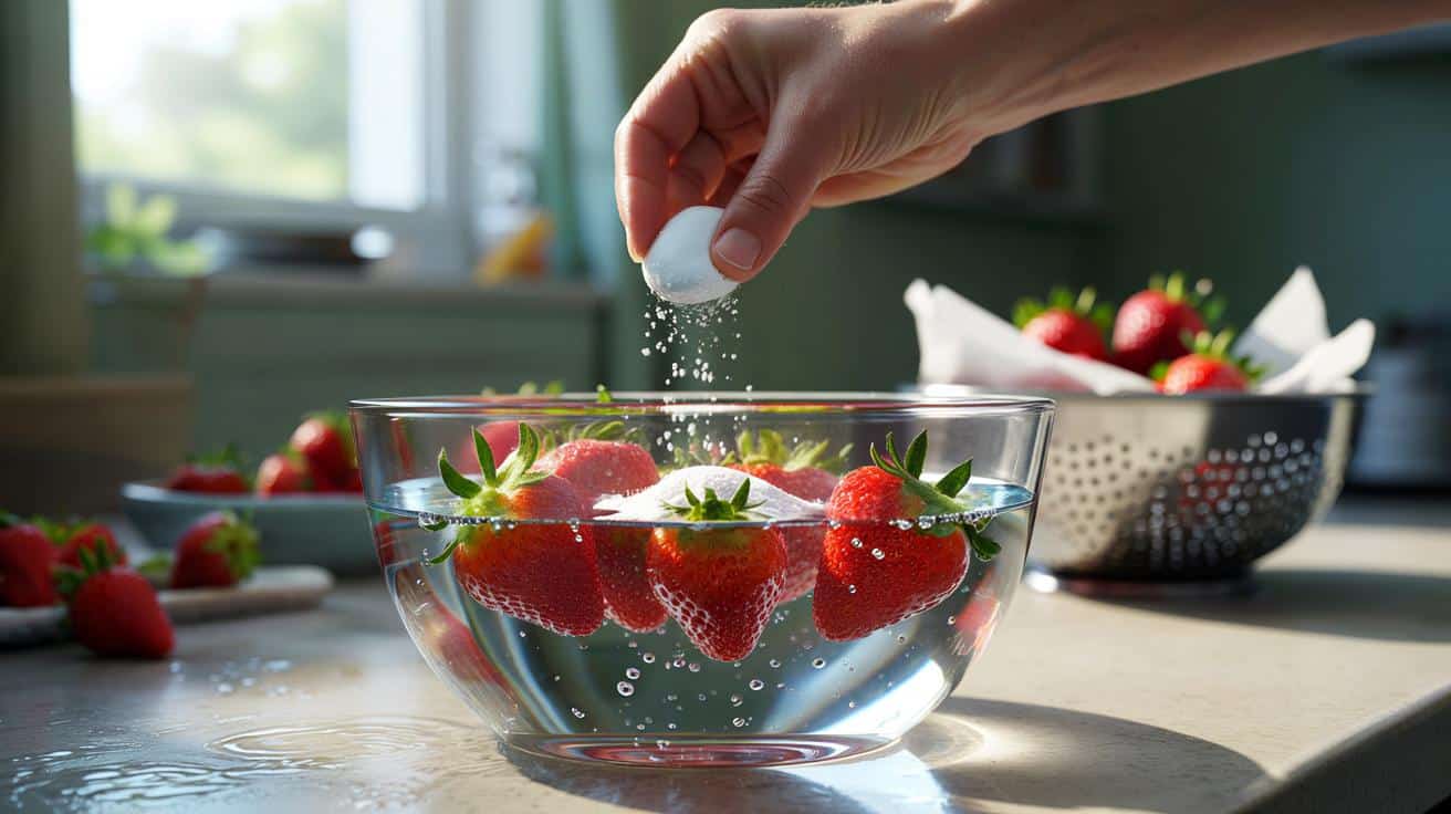 Si compras fresas cada semana, evita esto : un truco con bicarbonato que quita pesticidas sin sabor