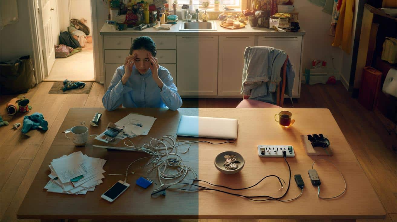 Si tu mesa está llena, tu mente paga el precio: 7 señales y 3 pasos para recuperar calma hoy