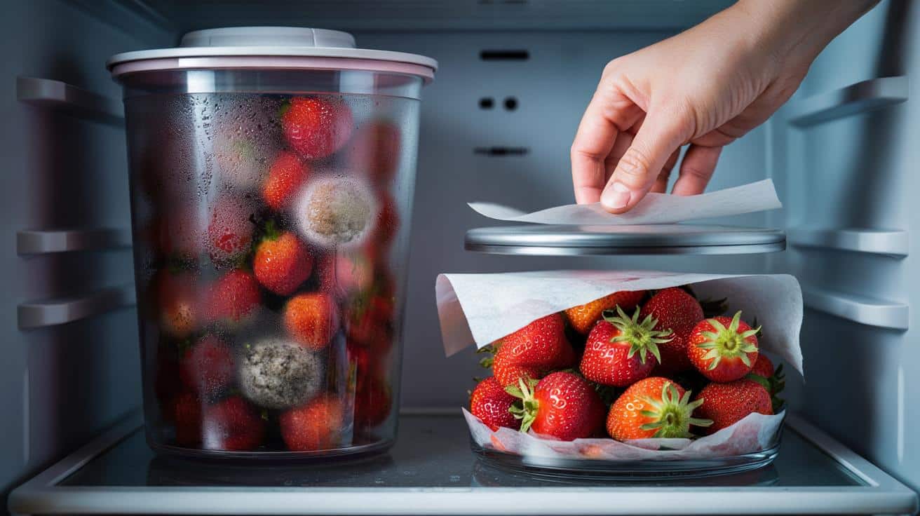 Si tus fresas se estropean en 48 horas: el truco con papel de cocina que a miles les dura 9 días