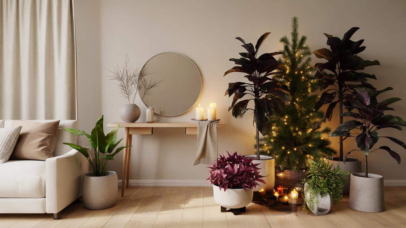 Tienes salón pequeño: siete plantas oscuras harán tu Navidad elegante por menos de 20 euros este año
