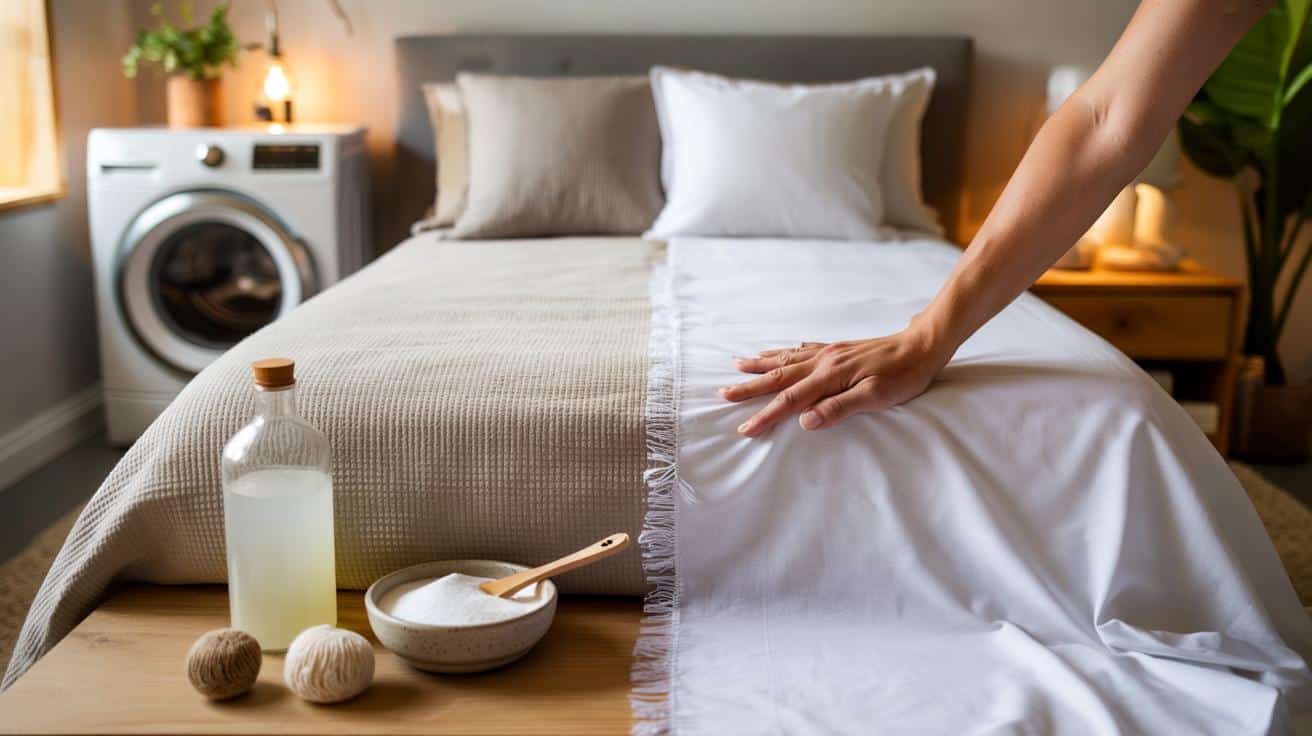 Tu cama te está irritando sin que lo notes: así logras sábanas suaves con vinagre y bicarbonato