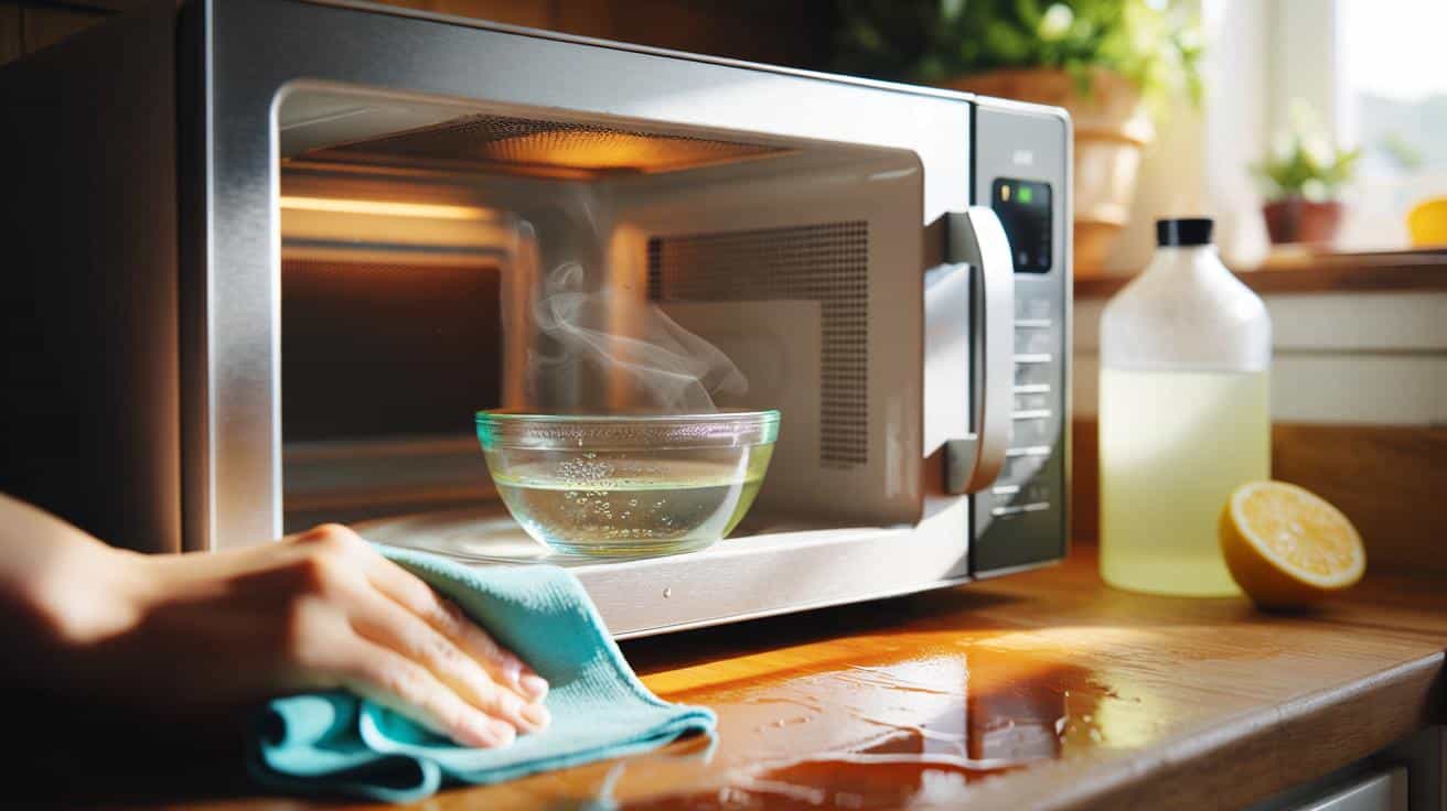 Tu microondas huele a comida vieja: limpia en 5 minutos con un solo ingrediente que ya tienes