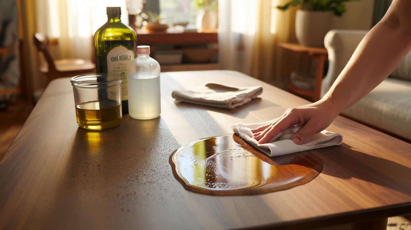 Tú también puedes salvar tus muebles: la mezcla 2-1 con vinagre y aceite que devuelve el brillo