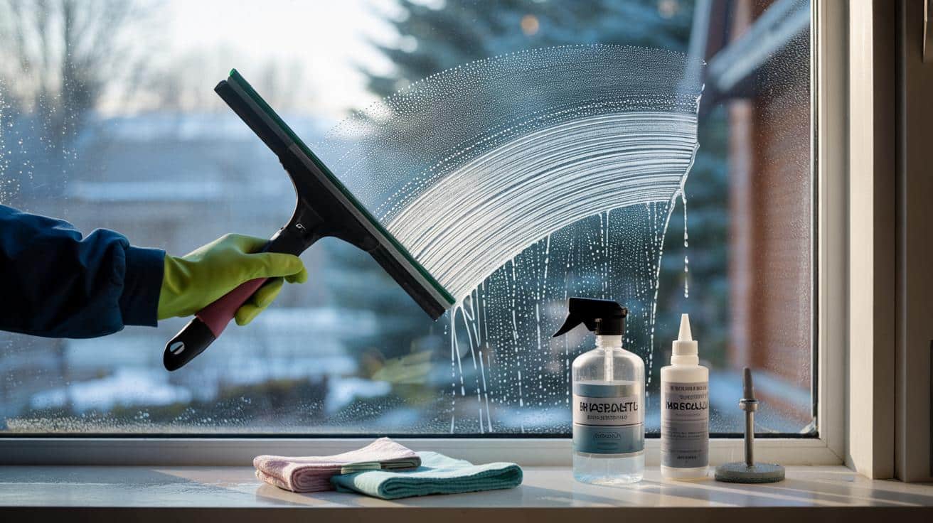 Tus ventanas limpias hasta primavera: 3 pasos reales de hotel con agua destilada y alcohol