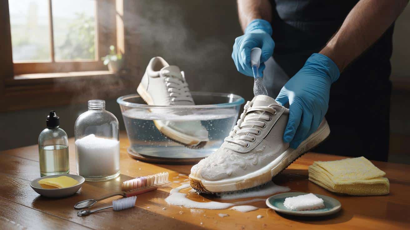 Una experta te reta: ¿puedes dejar tus zapatillas como nuevas sin lavadora con 5 pasos y 3 productos