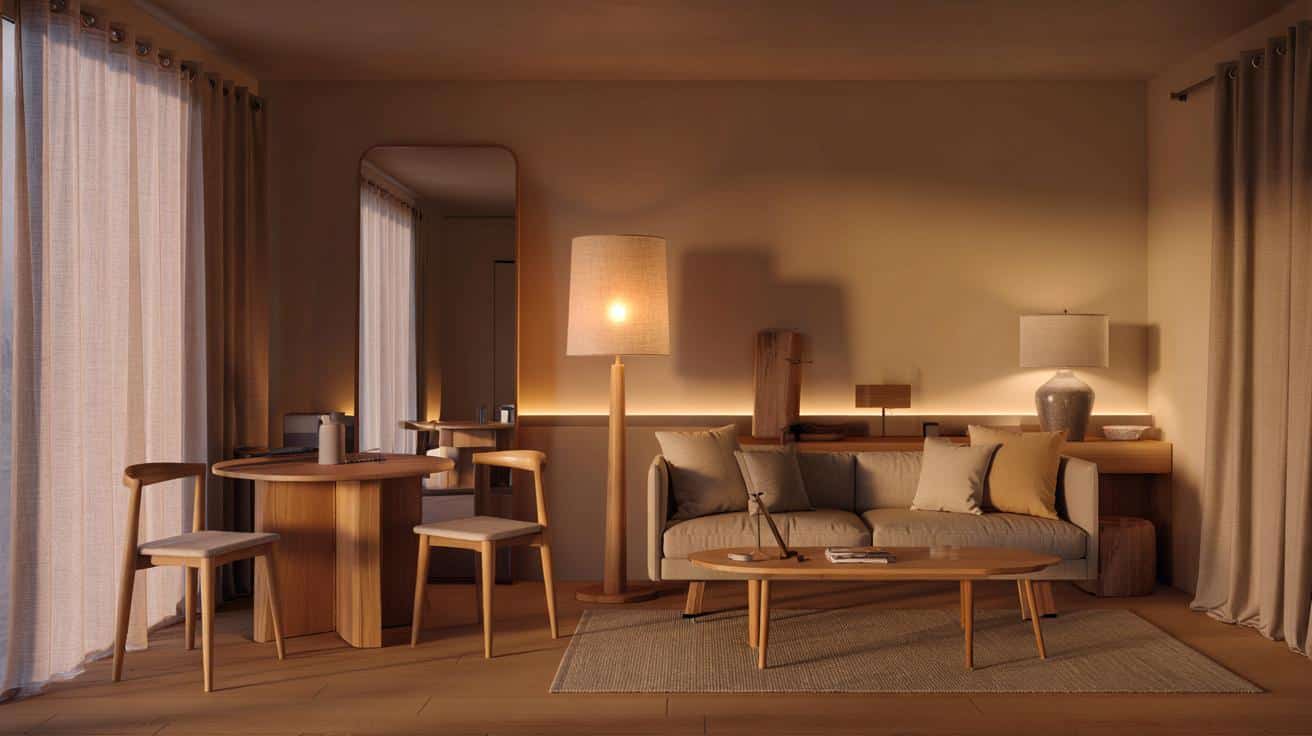 ¿Vives en 30 m² y te agobia el salón? 7 trucos con lámparas, alfombras y espejos que cambian todo