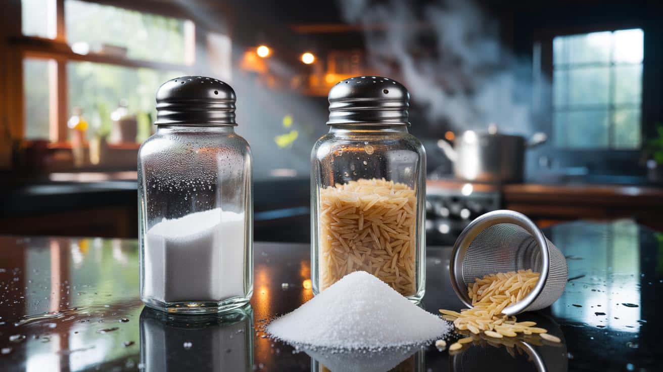 ¿Vives en zona húmeda? el truco de los bares con arroz para tu salero: 12 a 20 granos y adiós grumos